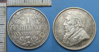 1897 - 1 shilling, stříbro - Zuid Afrika - Jižní Afrika
