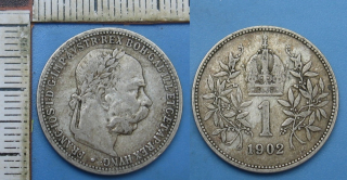 1902 - 1 koruna, stříbro - František Josef I.