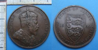 1909 - 1/12 shilling - Jersey, Edward VII.