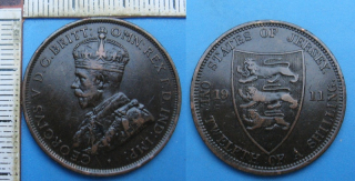 1911 - 1/12 shilling - Jersey, Jiří V.