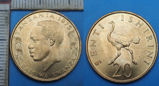 1975 - 20 senti - Tanzánie