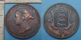 1871 - 1/13 shilling - Jersey, Victoria