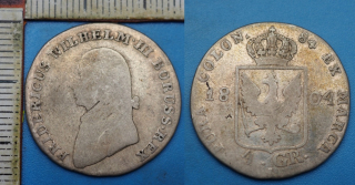 1804 A - 4 groschen, stříbro - Fridrich Vilém III., Prusko
