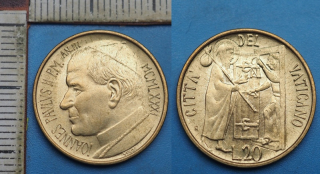 1981 - 20 lir - Jan Pavel II., Vatikán