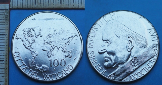 1985 / AN VII - 100 lir - Jan Pavel II., Vatikán