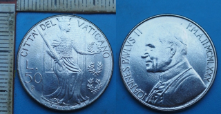 1980 / AN II - 50 lir - Jan Pavel II., Vatikán