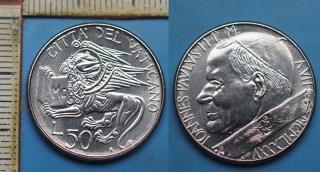 1985 / VII - 50 lir - Jan Pavel II., Vatikán